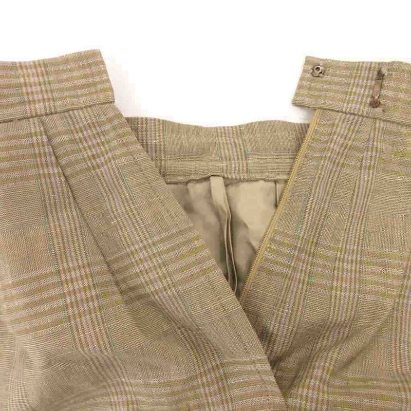 Yves Saint Laurent YVES Saint Laurent Vintage Tight Skirt Knee Length Plaid