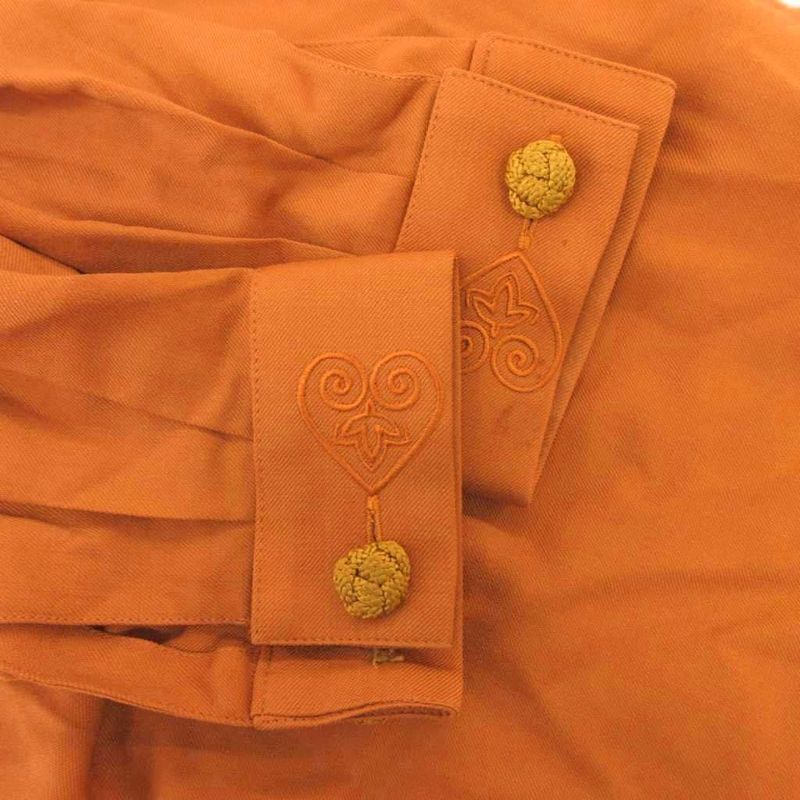 Christian Dior Sports Vintage Shirt Long Sleeve Heart Embroidery Wool M Brown