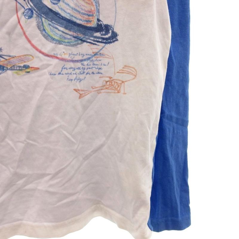 Dior Cut And Sew Long Sleeve Raglan Print 8 Blue White JS • GY53