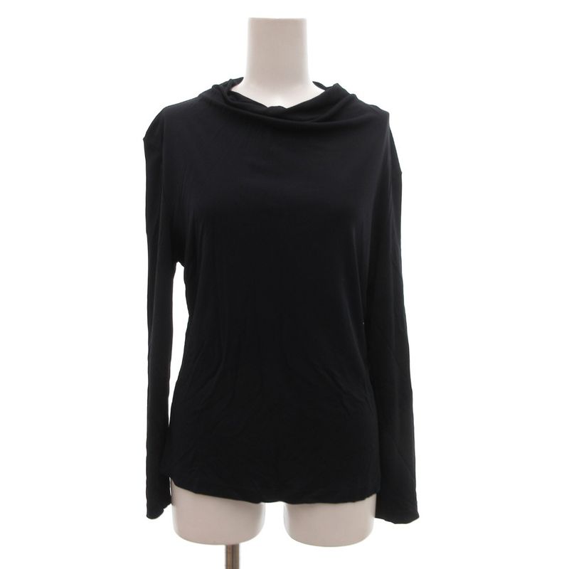 Celine Cut And Sew Long Sleeve Bottle Neck 40 Navy Blue JS • GY53