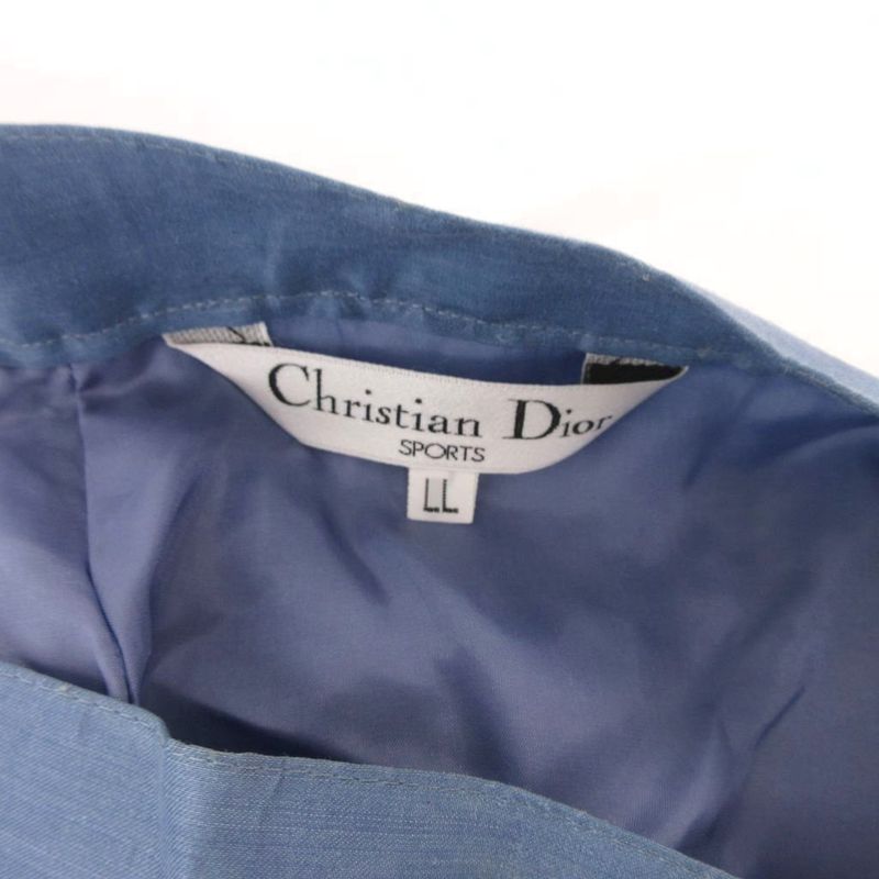 Christian Dior Sports Vintage Wrap Skirt Wrap Embroidery Knee Length LL Light