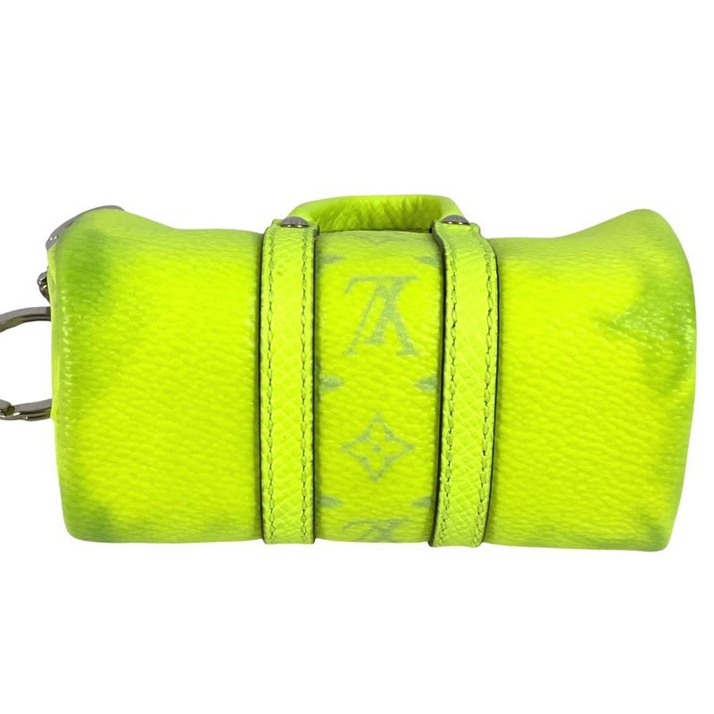 Louis Vuitton Key Holder Porto Cles Mini Keepall Taiga Leather Yellow