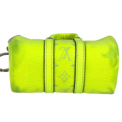 Louis Vuitton Key Holder Porto Cles Mini Keepall Taiga Leather Yellow