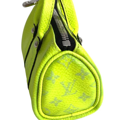 Louis Vuitton Key Holder Porto Cles Mini Keepall Taiga Leather Yellow
