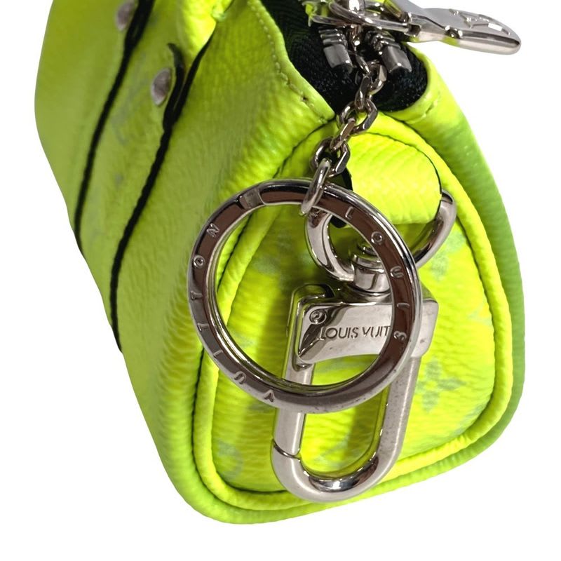 Louis Vuitton Key Holder Porto Cles Mini Keepall Taiga Leather Yellow