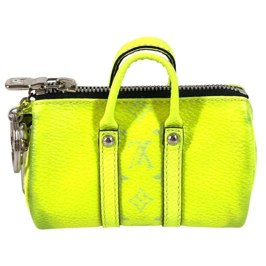 Louis Vuitton Key Holder Porto Cles ・mini Keepall M01048 Taiga Leather Yellow