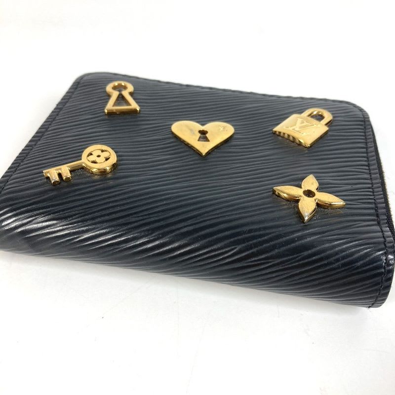 Louis Vuitton Coin Case Zippy Purse Epi Leather Noir Black