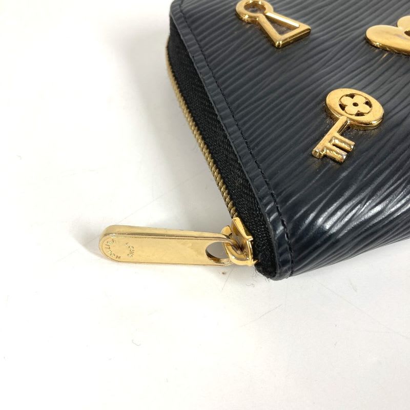 Louis Vuitton Coin Case Zippy Purse Epi Leather Noir Black