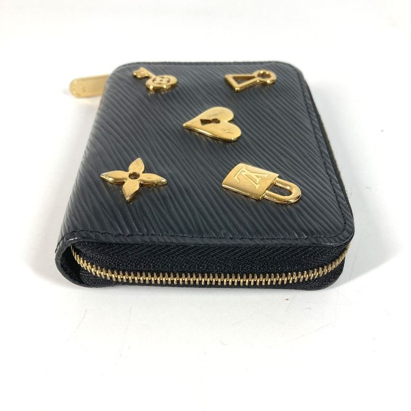 Louis Vuitton Coin Case Zippy Purse Epi Leather Noir Black