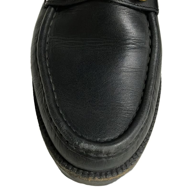 Gucci Short Boots 37 C Women's Horsebit Moccasin Boots 1040088 Black Size37