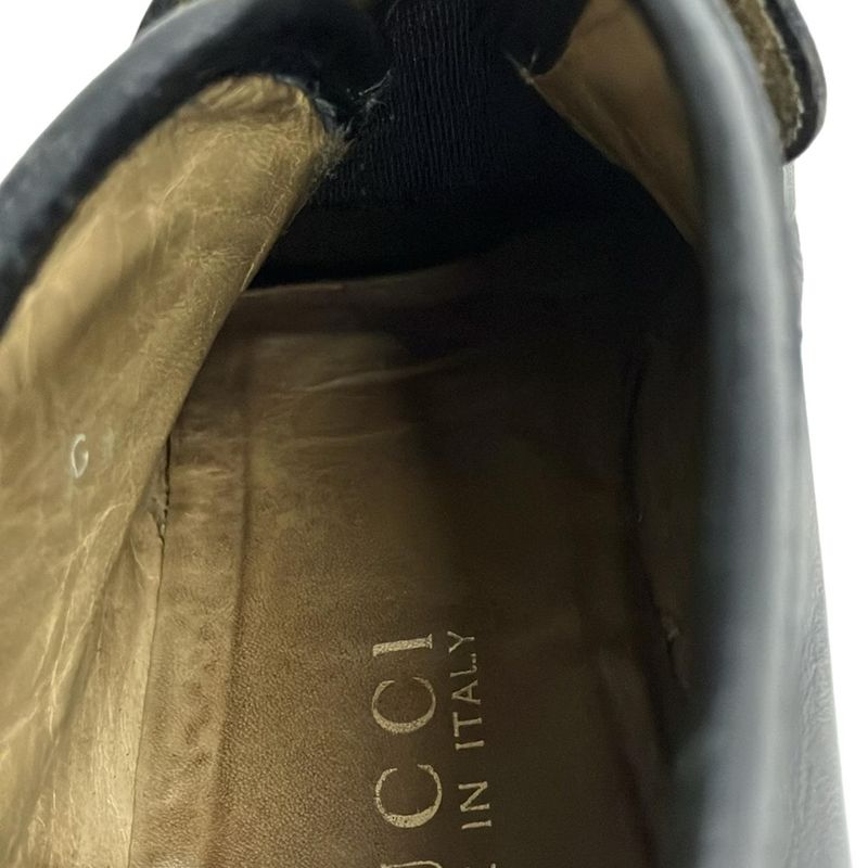 Gucci Short Boots 37 C Women's Horsebit Moccasin Boots 1040088 Black Size37