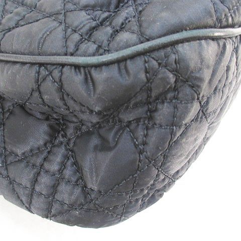 Christian DIOR Handbag Tote Bag Cannage Black Made In Italy