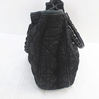 Christian DIOR Handbag Tote Bag Cannage Black Made In Italy
