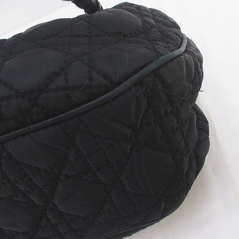 Christian DIOR Handbag Tote Bag Cannage Black Made In Italy