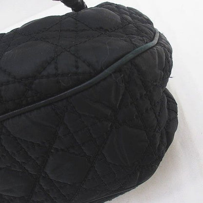 Christian DIOR Handbag Tote Bag Cannage Black Made In Italy