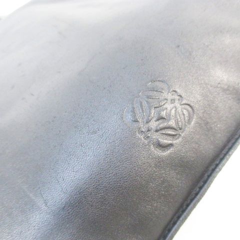 Loewe Tote Bag Handbag None Anagram Black Leather