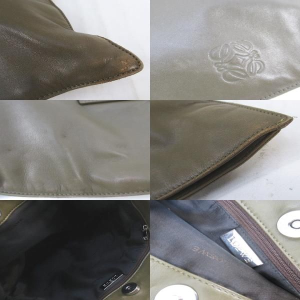 Loewe Tote Bag Handbag None Anagram Leather Khaki