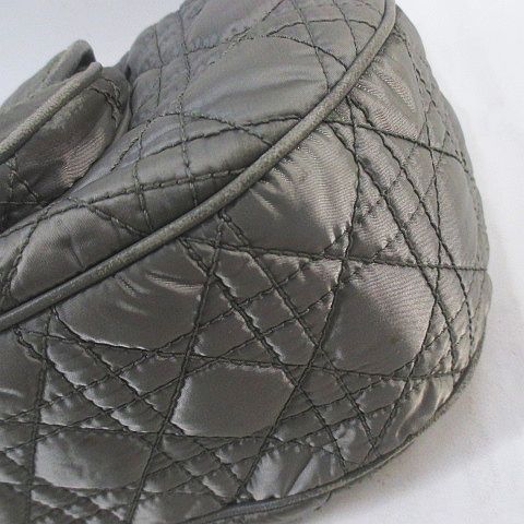 Christian Dior Cannage Handbag Quilted Charm Green Made In Italy 02-bo-0049