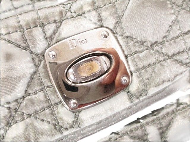 Christian Dior Cannage Handbag Quilted Charm Green Made In Italy 02-bo-0049