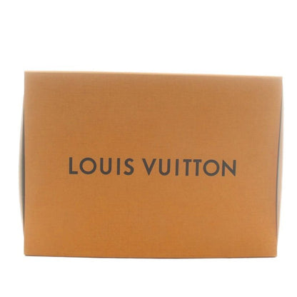 Louis Vuitton Driving Shoes Slip-on Moccasins Suede Ribbon Logo 6.5 25.5cm