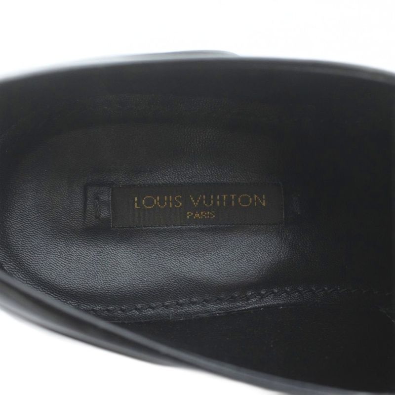 Louis Vuitton Metal Plate Cap Toe Business Shoes Dress Leather Shoes Leather