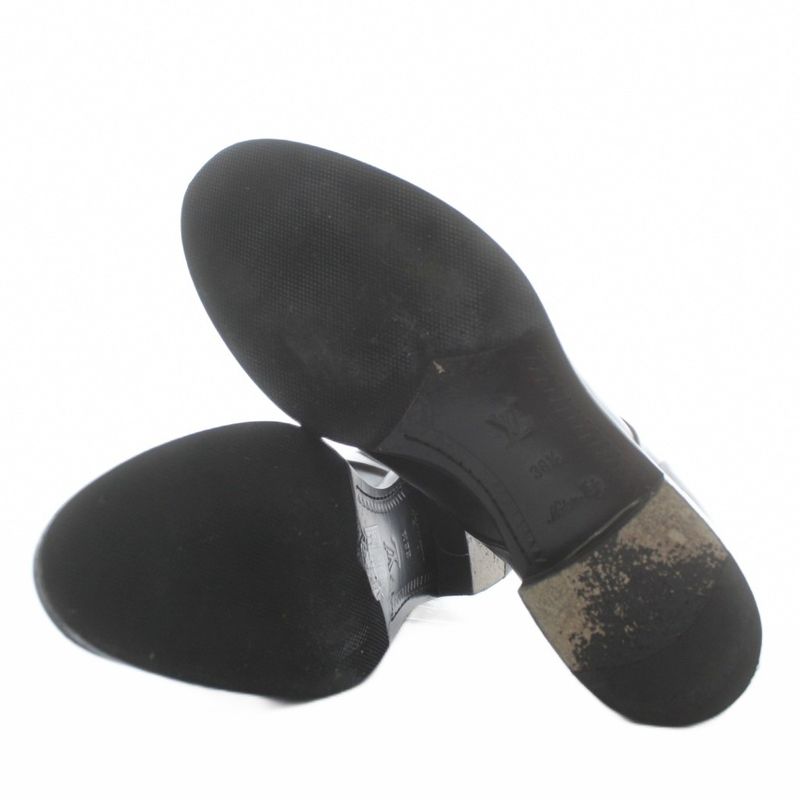 Louis Vuitton Metal Plate Cap Toe Business Shoes Dress Leather Shoes Leather
