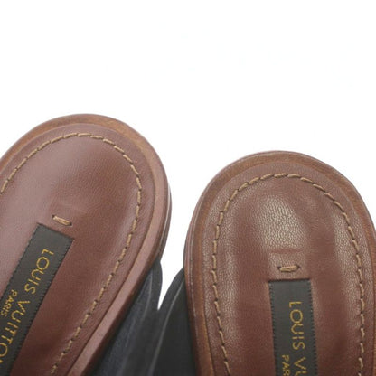 Louis Vuitton Sandals Suede Wood Open Toe Chunky Heel Bijou 38 24.5cm (9.65in)
