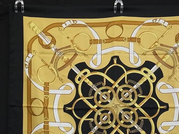 Hermes Scarf Carre90 Multicolor 100% Silk Women's Eperon D'or Golden Spurs
