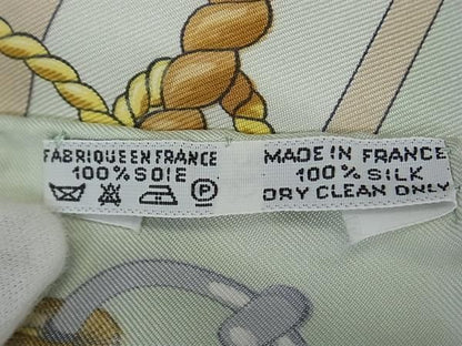 Hermes Scarf Carre90 Multicolor 100% Silk Women's Chateaux D'arriere Decoration