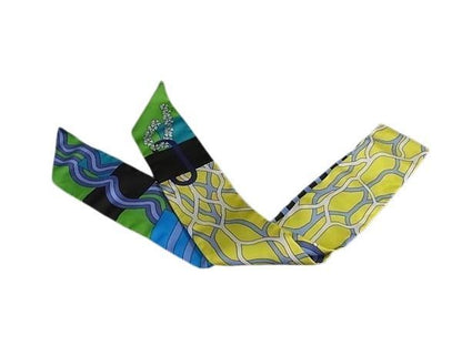Hermes Ribbon Scarf Twilly Multicolor 100% Silk Women's Ballet Aquatique