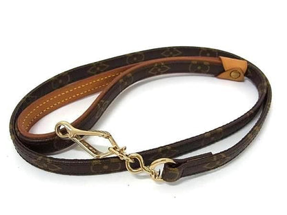 Louis Vuitton Dog Lead Monogram Less Baxter MM M58056 Brown PVC Leather Unisex