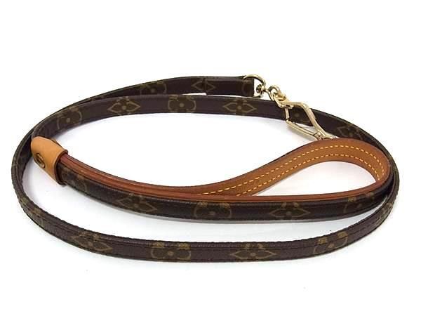 Louis Vuitton Dog Lead Monogram Less Baxter MM M58056 Brown PVC Leather Unisex