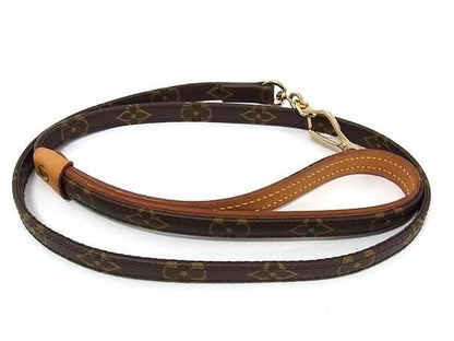 Louis Vuitton Dog Lead Monogram Less Baxter MM M58056 Brown PVC Leather Unisex