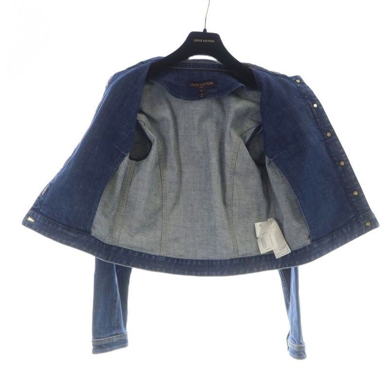 Louis Vuitton Denim Jacket Rw212w XII Flja33 Long Sleeve Single Gold Hardware