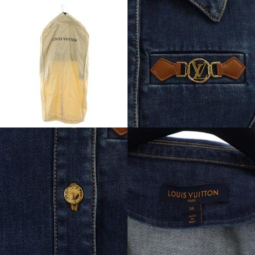 Louis Vuitton Denim Jacket Rw212w XII Flja33 Long Sleeve Single Gold Hardware