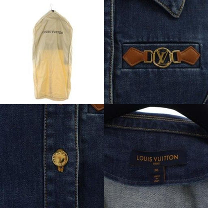 Louis Vuitton Denim Jacket Rw212w XII Flja33 Long Sleeve Single Gold Hardware