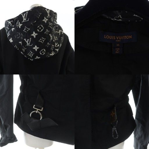 Louis Vuitton Nylon Parka Fi0w26fbp Blouson Monogram Long Sleeve Zip Up Logo