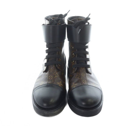 Louis Vuitton Wonderland Monogram Short Boots Logo PVC Leather 38 24.5cm