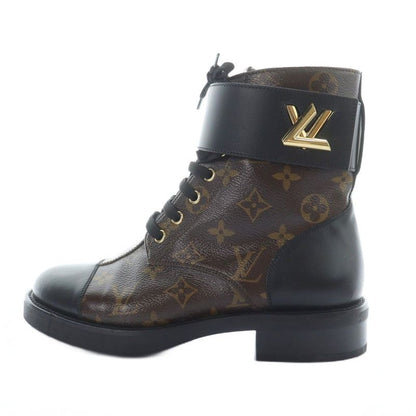 Louis Vuitton Wonderland Monogram Short Boots Logo PVC Leather 38 24.5cm