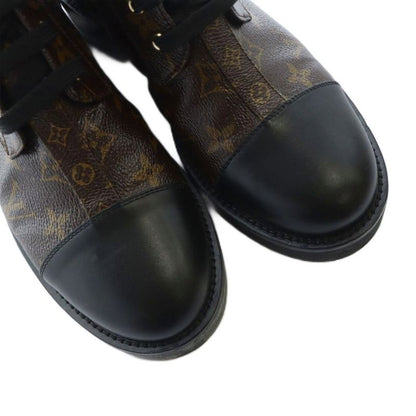 Louis Vuitton Wonderland Monogram Short Boots Logo PVC Leather 38 24.5cm