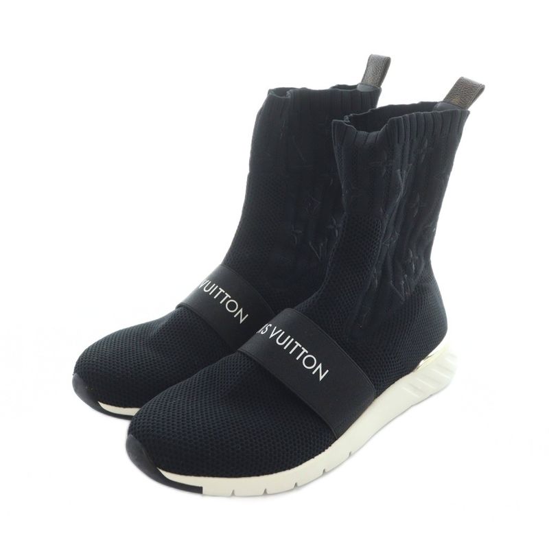 Louis Vuitton Aftergame Line Sneakers Socks Shoes Logo Knit 38.5 25cm (9.84in)