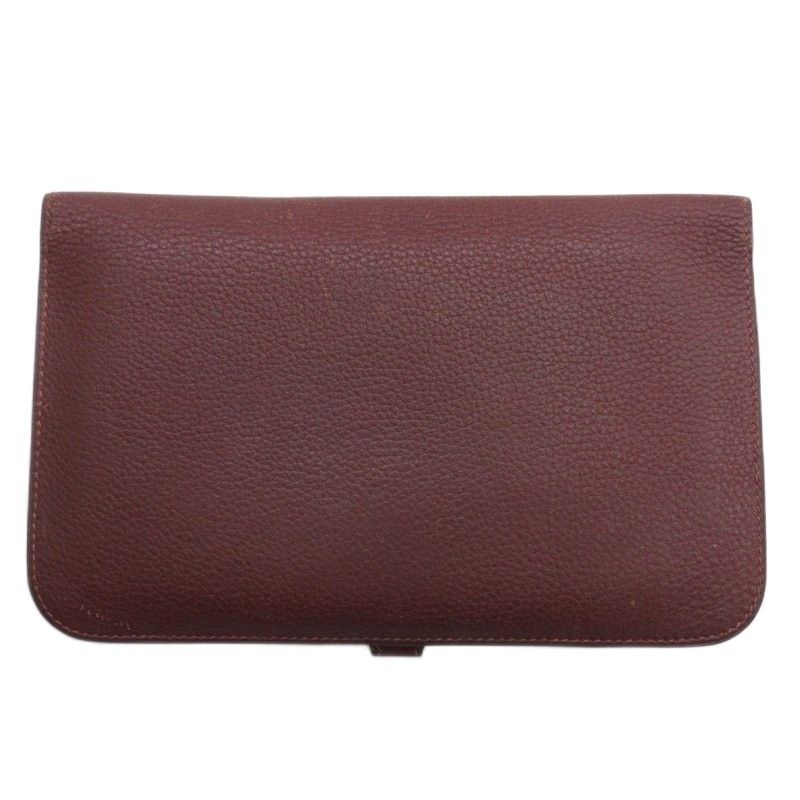 Hermes Dogon GM Bifold Wallet Made In France □A Stamp Brown AA