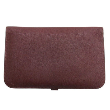 Hermes Dogon GM Bifold Wallet Made In France □A Stamp Brown AA