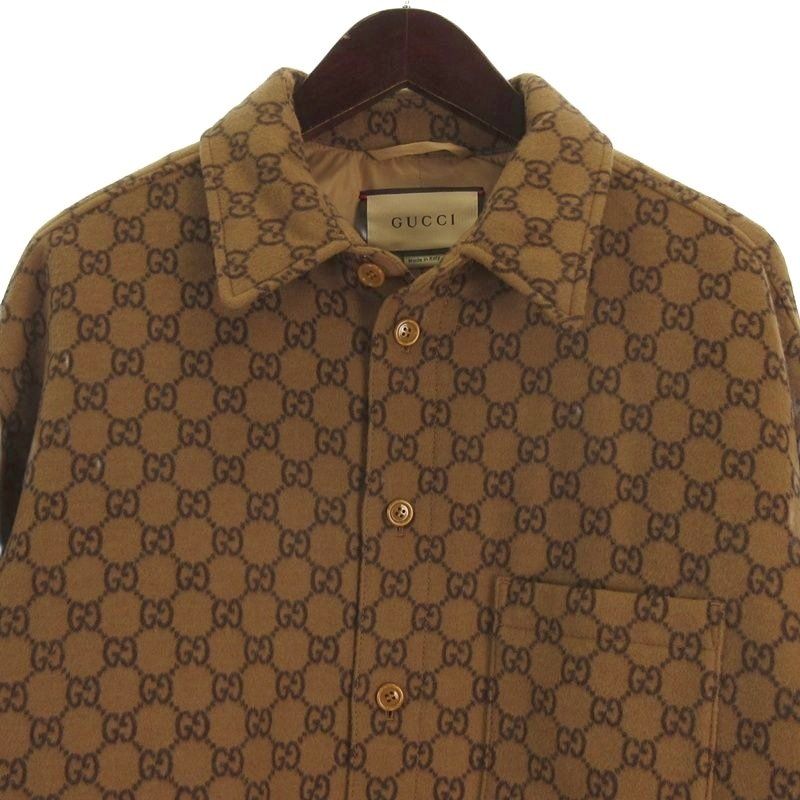 Gucci GG Pattern Padded Overshirt Long Sleeve Batting All Over Pattern 762183