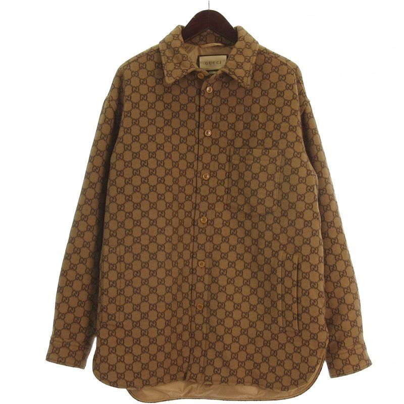 Gucci GG Pattern Padded Overshirt Long Sleeve Batting All Over Pattern 762183
