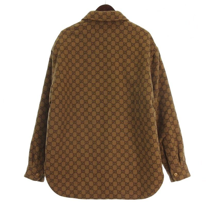 Gucci GG Pattern Padded Overshirt Long Sleeve Batting All Over Pattern 762183