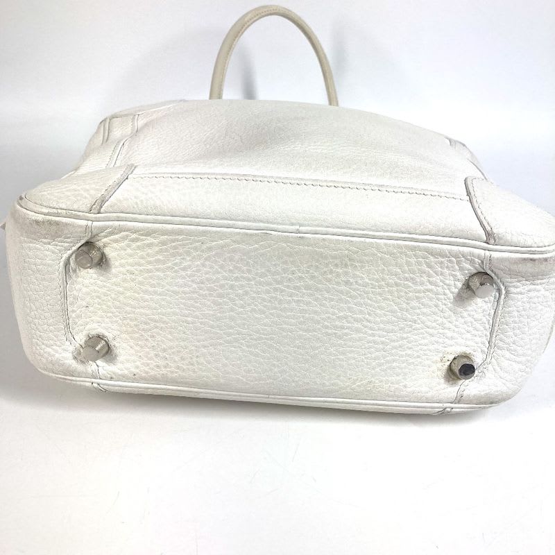 Hermes Handbag Omnibus PM Leather White