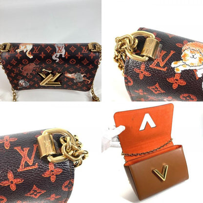 Louis Vuitton Shoulder Bag Sac Twist MM Monogram Canvas Brown