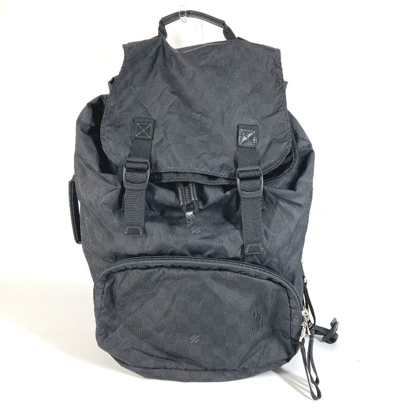 Louis Vuitton Backpack Sac Light Pack Galaxy N41189 Leather Nylon Black