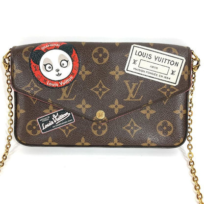 Louis Vuitton Shoulder Bag Pochette Felicie Monogram Canvas Brown